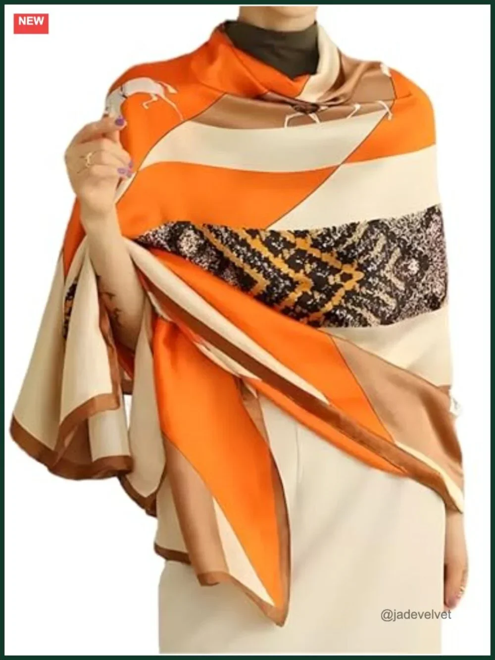 Large Shawl Scarf Women Lightweight Silky Wrap Sun Protection Fashion Accessory